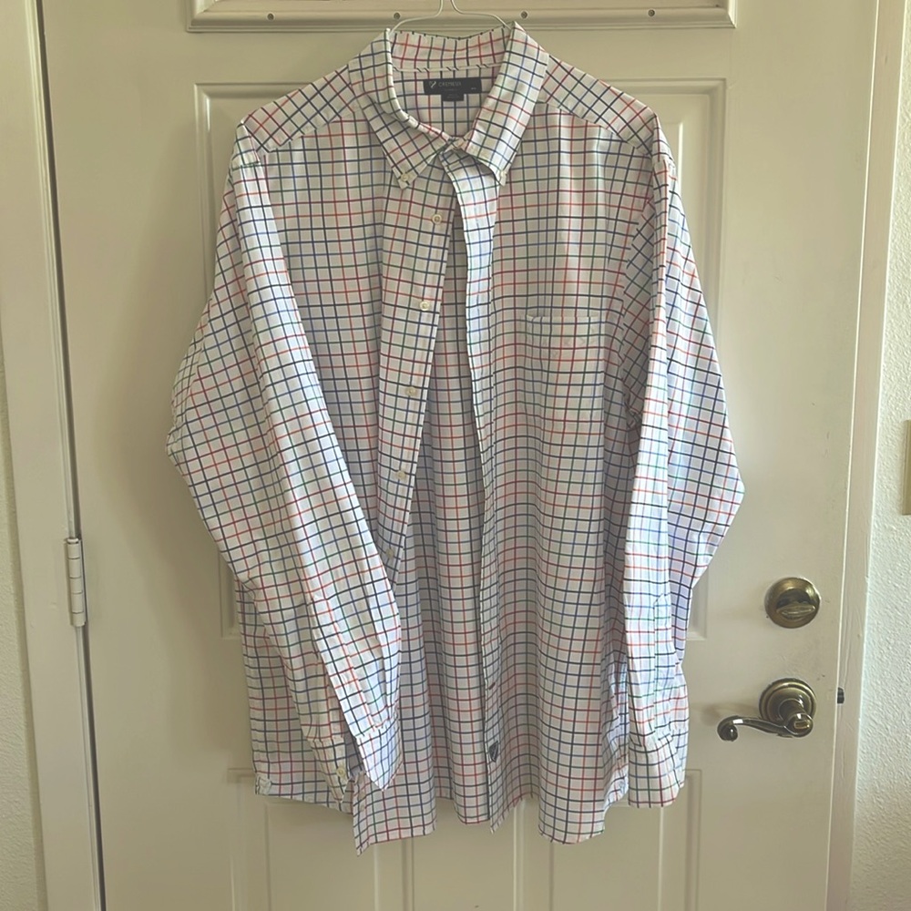 Cremieux Classics men’s long sleeve button-down 100% cotton shirt 2XT